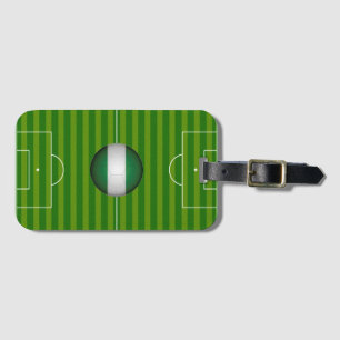 Fotboll Fält med Nigeria Flagga Boll Bagagebricka