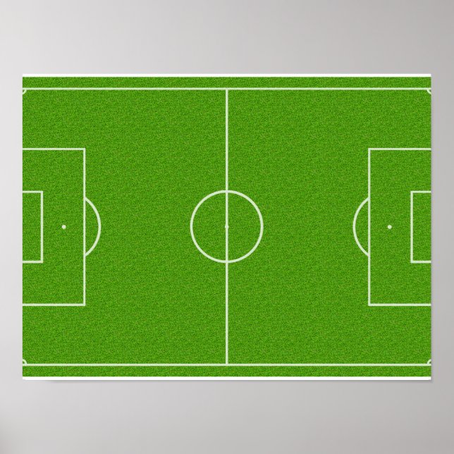 Fotboll Fält Mönster på gräs Poster (Framsidan)