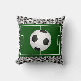 Fotboll Fält och Bollar Kudde