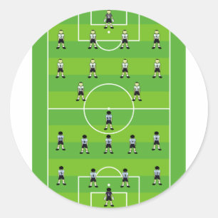 Fotboll Fält Runt Klistermärke