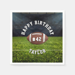 Fotboll Fält Team Number Sports Grattis på födelse Pappersservett