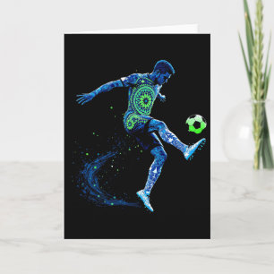 Fotboll Farfar Fotbollsspelare Speldag Fars dag Kort