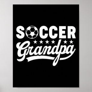 Fotboll Farfar Rollig Sport Pappa Vintage Humor Poster