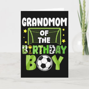 Fotboll Farmor Födelsedags Pojke Party Fotboll Fam Kort