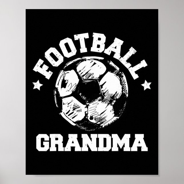 Fotboll Farmor Sketch Soccer Ll Stolt Matchdag Gr Poster (Framsidan)