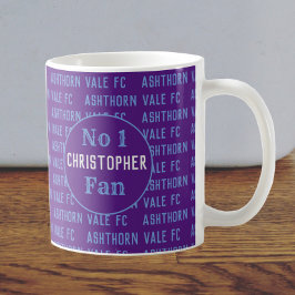Fotboll Fläkt eller fotbollssupporter Claret och B Kaffemugg