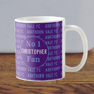 Fotboll Fläkt eller fotbollssupporter Claret och B Kaffemugg
