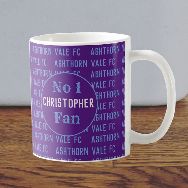 Fotboll Fläkt eller fotbollssupporter Claret och B Kaffemugg (Skapare uppladdad)