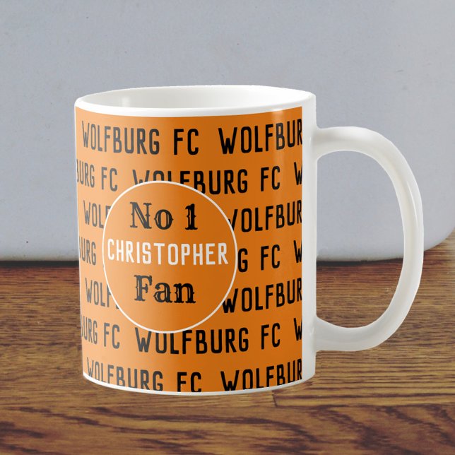 Fotboll Fläkt eller fotbollssupporter Guld & Black Kaffemugg (Skapare uppladdad)