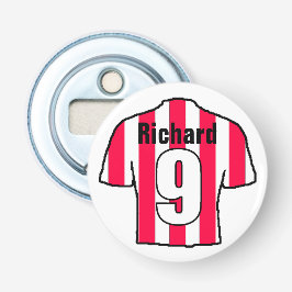 Fotboll Fläkt Shirt till personlighet. Flasköppnare