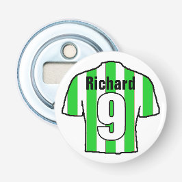 Fotboll Fläkt Shirt till personlighet. Flasköppnare