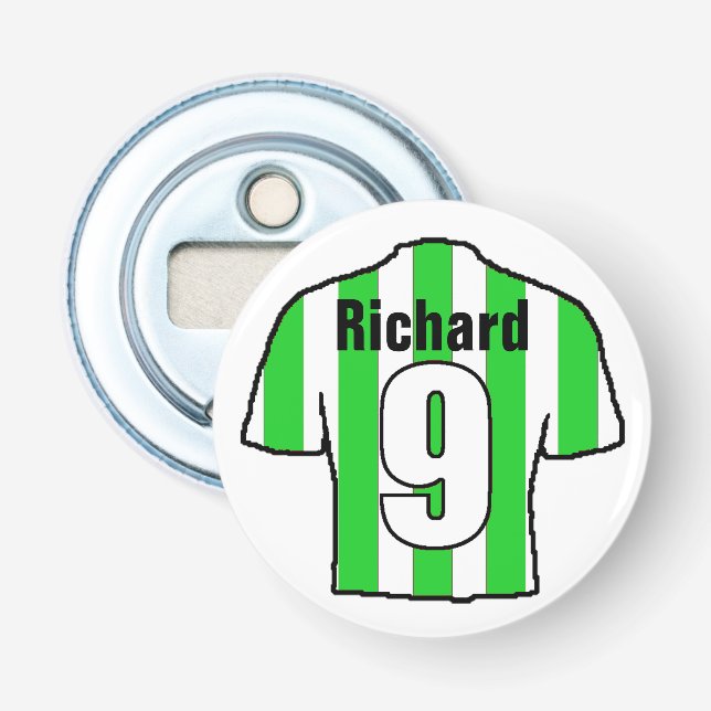 Fotboll Fläkt Shirt till personlighet. Flasköppnare (Framsidan)