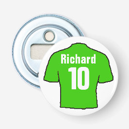 Fotboll Fläkt Shirt till personlighet. Flasköppnare