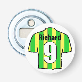 Fotboll Fläkt Shirt till personlighet. Flasköppnare