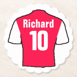 Fotboll Fläkt Shirt till personlighet. Underlägg Papper Rund