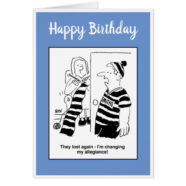 Fotboll Fläkt vill ändra sin lojalitet Hälsningskort (Framsidan)