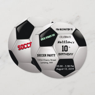 Fotboll ⚽ födelsedag Epic Party Inbjudningar