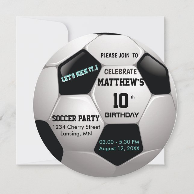 Fotboll ⚽ födelsedag Epic Party Inbjudningar (Framsida)
