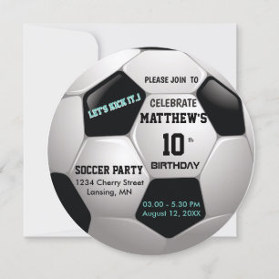 Fotboll ⚽ födelsedag Epic Party Inbjudningar