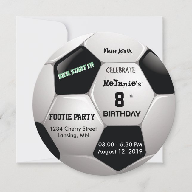 Fotboll ⚽ födelsedag Epic Party Inbjudningar (Framsida)