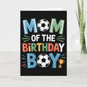 Fotboll Födelsedags Pojke Mamma Liv Fotboll Familj Kort