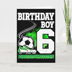 Fotboll Födelsedagsfest - 6 år gammal pojke - 6-år Kort
