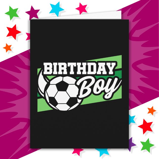 Fotboll Födelsedagsfest Barns födelsedag Boy Kort (Skapare uppladdad)