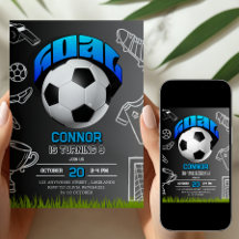 Fotboll Födelsedagsfest Inbjudan