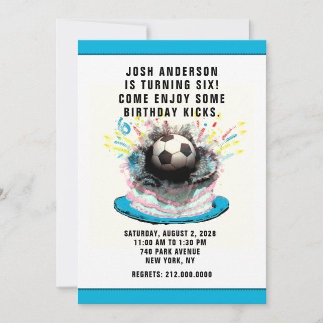 Fotboll, Födelsedagsfest Spara Datumet (Framsida)