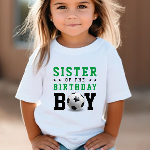 Fotboll Födelsedagsfest Syskon Sister T Shirt