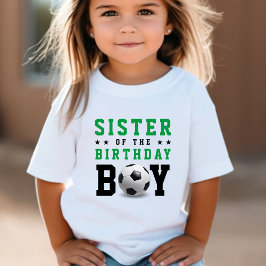Fotboll Födelsedagsfest Syskon Sister T Shirt