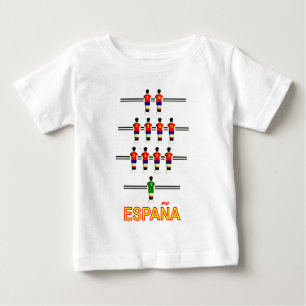 Fotboll Foosball Espana Spanien Retro för 74 bord T Shirt