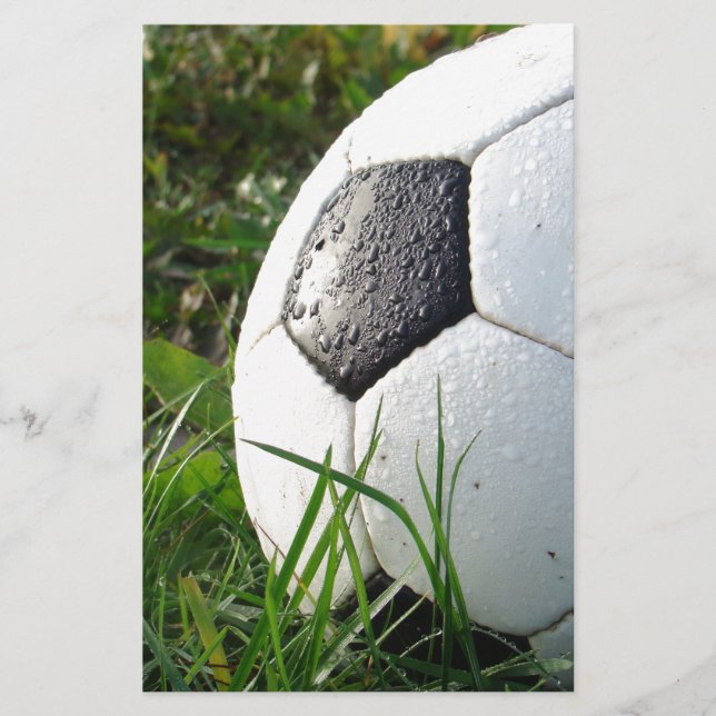 Fotboll~ Foot Boll i fält Brevpapper (Framsida)