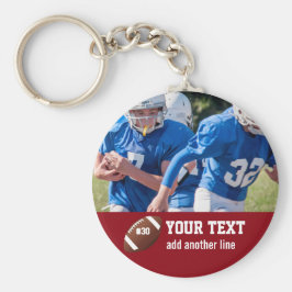 Fotboll för anpassningsbar Namn och nummer Nyckelring