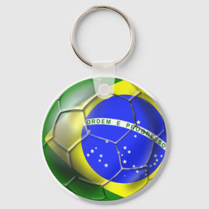 Fotboll för brasilian för Brasilien Brasil Nyckelring