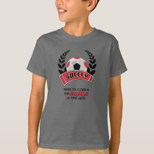 Fotboll för dig närmare dina mål - Rött T Shirt