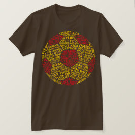 Fotboll för fotboll Ord Art Typografi T Shirt