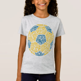 Fotboll för fotboll Ord Art Wordle T Shirt