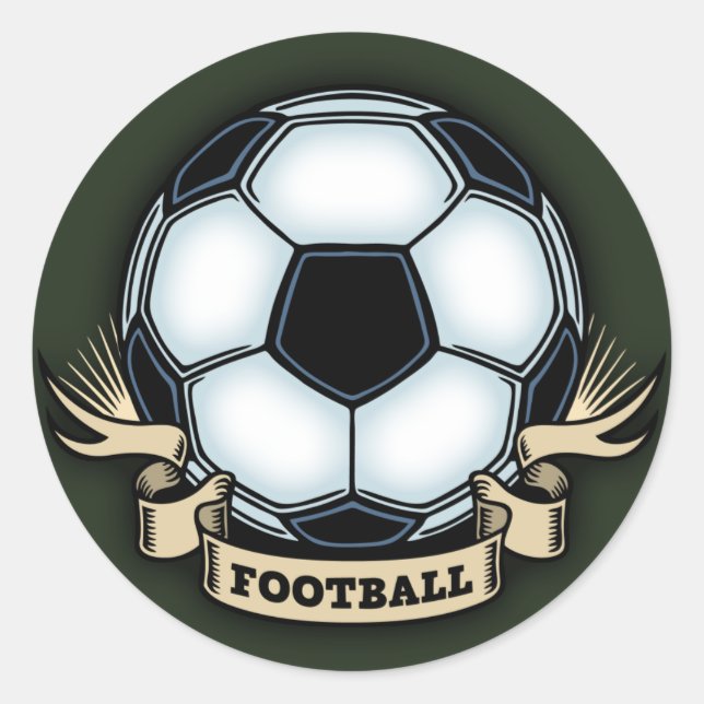 Fotboll för fotboll runt klistermärke (Framsida)