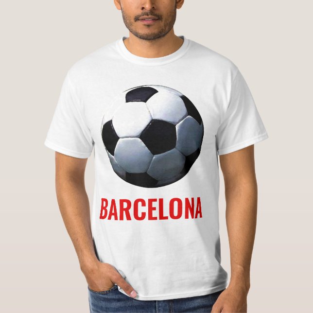 Fotboll för fotbollen Barcelona Spanien T Shirt (Framsida)