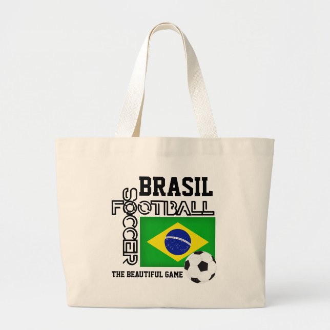 Fotboll för fotbollsspelare i BRASIL Jumbo Tygkasse (Framsidan)
