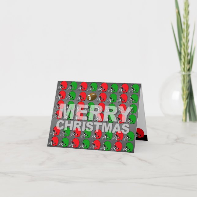Fotboll för god jul Card Helmet Helgkort (Framsida)
