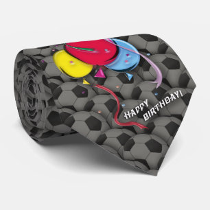 Fotboll för grattis på födelsedagenBaloons fotb Slips