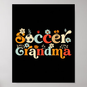 Fotboll för kvinnor Wildblomma Mors dag Bo Poster