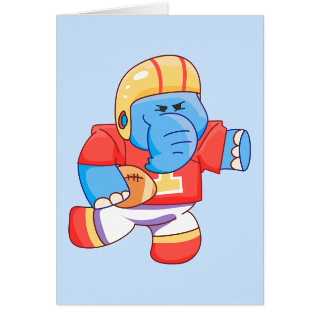 Fotboll för Lil blåttelefant OBS Kort (Framsidan)