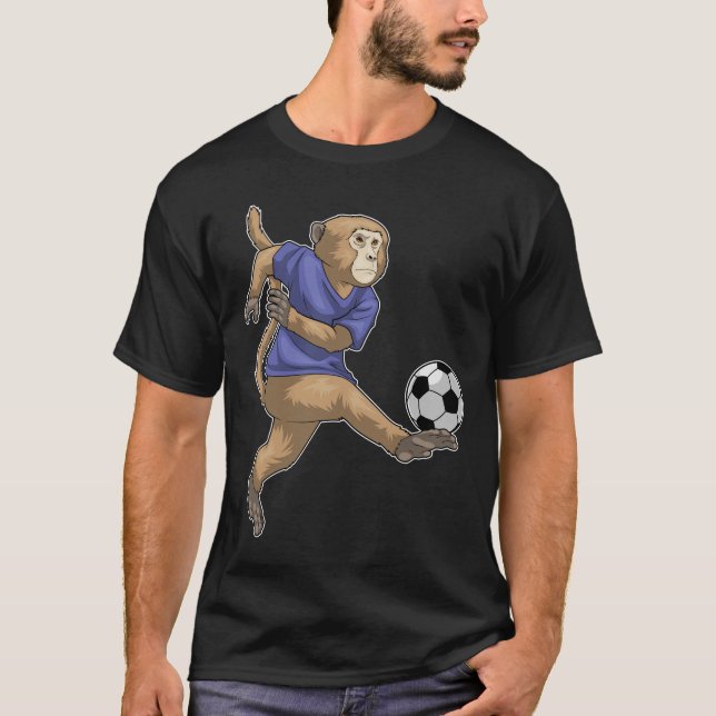 Fotboll för monkey t shirt (Framsida)