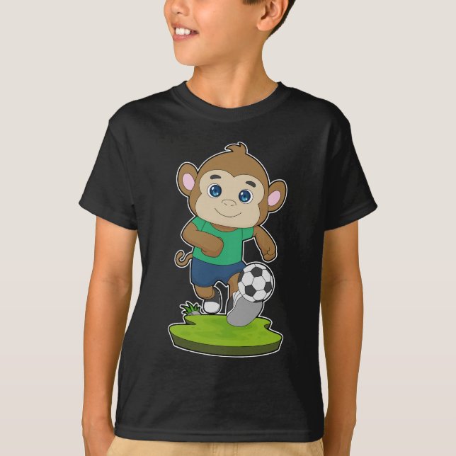Fotboll för monkey t shirt (Framsida)