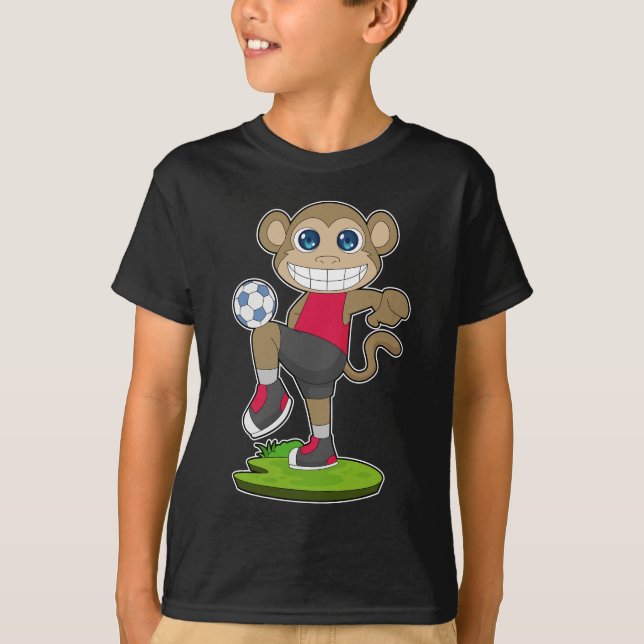 Fotboll för monkey t shirt (Framsida)