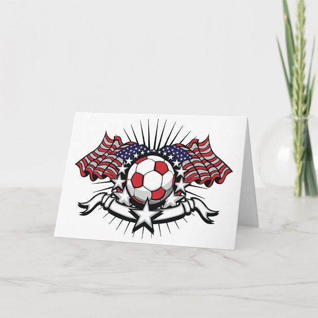 Fotboll för patriotiskt amerikanskt fotbollsarenor kort (Skapare uppladdad)