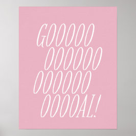 Fotboll för rosa barn sportkonst poster